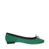Repetto Green Velvet Goat Leather Ballerinas in Green - Lyst