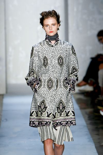 Suno Spring 2012 Brocade Tunic in Gray - Lyst