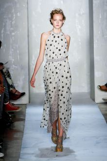 Suno Spring 2012 Gray Polka Dot Trapeze Maxi Dress - Lyst