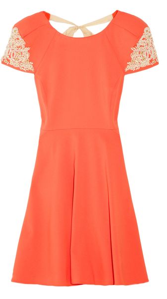 tibi orange dress