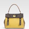 Yves Saint Laurent Ysl Leather Medium Flap Tote in Gold - Lyst