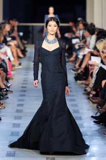 Zac Posen Spring 2012 Navy Blue Gown - Lyst
