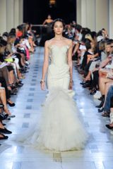 Zac Posen Spring 2012 Gold Duchess Satin Body-Con Gown