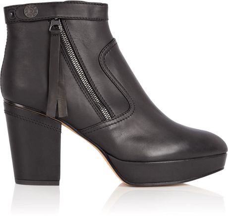 acne ankle boot zip track