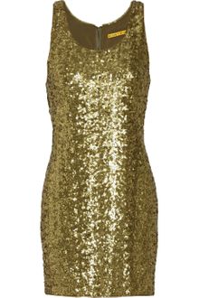 Alice + Olivia Sequined Silk Tank Dress - Lyst