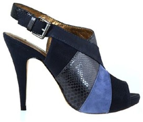 Cynthia Vincent Astrid Platform Sandals in Blue (navy) - Lyst