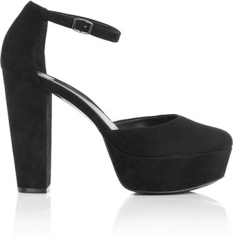  Black Finn Block Heel Shoe 