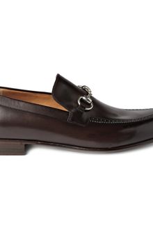 Gucci Horsebit Detail Leather Loafers - Lyst