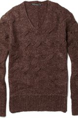 John Varvatos Open Cable Knit Sweater