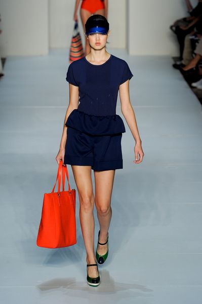 Marc By Marc Jacobs Luca Jersey Peplum Top in Blue - Lyst
