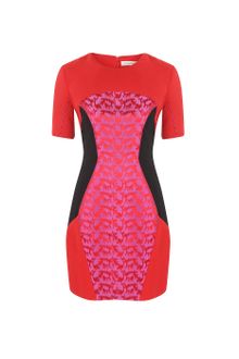 Matthew Williamson Silk Leopard Weave Panelled Mini Dress - Lyst
