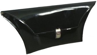 Steven Harkin Kylie Patent Black Clutch Bag - Lyst