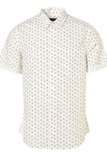Topman White Bird Printed Shirt - Lyst