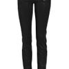 Victoria Beckham Glossed Midrise Skinny Jeans in Black - Lyst