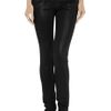 Victoria Beckham Glossed Midrise Skinny Jeans in Black - Lyst