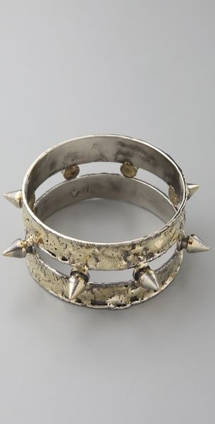 Anndra Neen Half Size Spike Bangle - Lyst