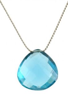 Bijouxbar By Vivien Frank Luxury Wish Necklace London Blue Quartz - Lyst