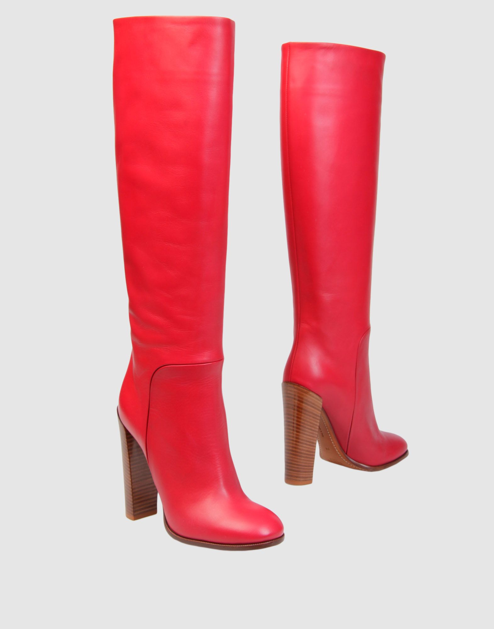 Celine High Heeled Boots in Red Lyst