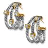 Charriol Classique Diamond Station Earrings in Silver (yellow gold / stainless steel) - Lyst