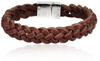 Chic Jewel Couture El- Brown Men´s Leather Bracelet - Lyst