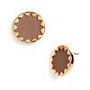 House Of Harlow Sunburst Button Stud Earrings in Khaki - Lyst
