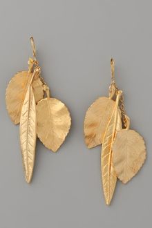 Kenneth Jay Lane Triple Leaf Drop Earrings - Lyst