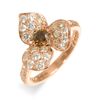 Kwiat Champagne Diamond Flower Ring in Pink (rose gold) - Lyst
