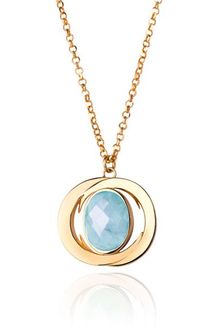 La Diosa Jewellery Sea Blue Chalcedony Honey-moon Pendant - Lyst