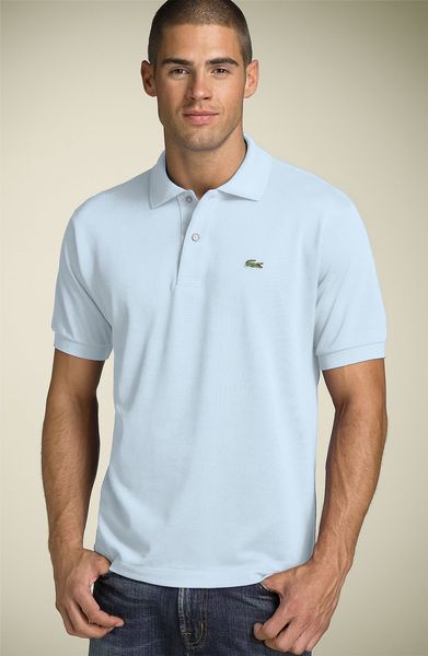 Lacoste Piqué Polo in Blue for Men (light blue) - Lyst