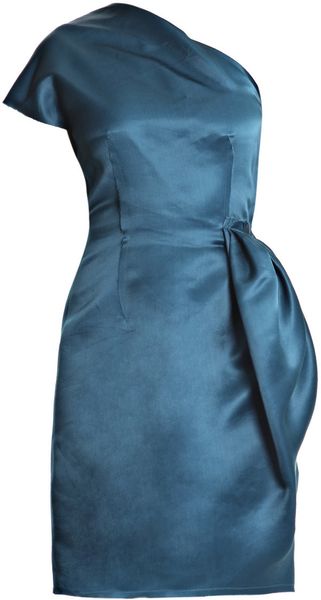 Lanvin One Shoulder Drape Dress - Lyst