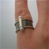 Lauraberrutti Sterling Silver Ring with 2 Pearls in Silver - Lyst