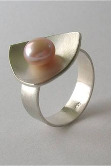Lauraberrutti Sterling Silver Ring with Pink Fresh Water Pearl I - Lyst