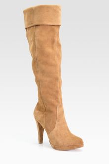 Michael by Michael Kors Adena Sport Suede Slouch Knee-high Boots - Lyst