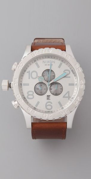 Nixon 51-30 Chrono Leather Watch - Lyst