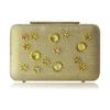 Poupee Couture Gold Flower Box Clutch in Gold - Lyst