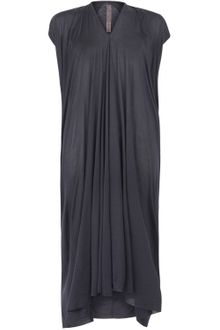 Rick Owens Slate Silk Drape Sleeveless Dress - Lyst
