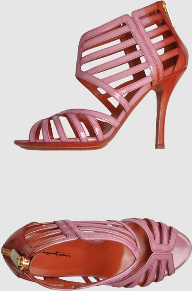 Santoni High Heeled Sandals in Pink - Lyst