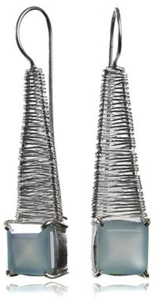Sikara & Co. Sikaras Step Ladder Earrings with Square Stone (a - Lyst