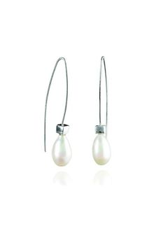 Sikara & Co. Sikaras Euro Pin Drop Pearl Earrings - White Pear - Lyst