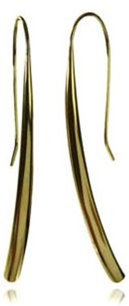 Sikara & Co. Sikaras Curved Brushed Mantra Earrings - 18k Verm - Lyst
