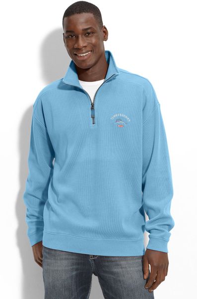 Tommy Bahama Relax New Aruba Half Zip Sweatshirt in Blue for Men (agava) | Lyst