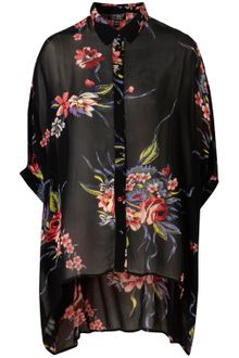 Topshop Shanghai Print Oversize Shirt - Lyst
