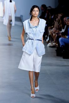 3.1 Phillip Lim Spring 2012 Oversize Sleeveless Denim jacket - Lyst