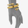 Alexander Mcqueen New Twin Cuff Bracelet/old Gold in Gold - Lyst