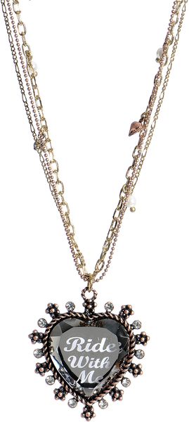 Betsey Johnson Lady Luck Heart Pendant Necklace - Lyst