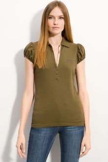 Burberry Brit Puff Sleeve Polo - Lyst