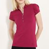 Burberry Brit Gathered Sleeve Polo in Pink (fritillary pink) - Lyst