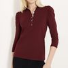 Burberry Brit Puff Shoulder Polo in Red (red claret) - Lyst