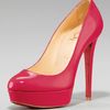 Christian Louboutin Bianca Patent Platform Pump in Red - Lyst