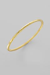 David Yurman 18k Gold Hammered Stackable Bracelet